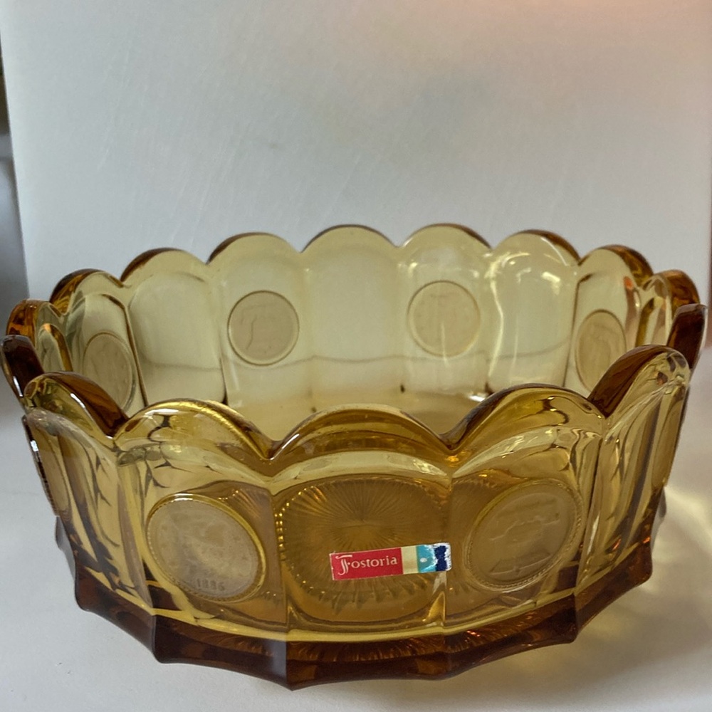 Fostoria Amber Glass Bowl